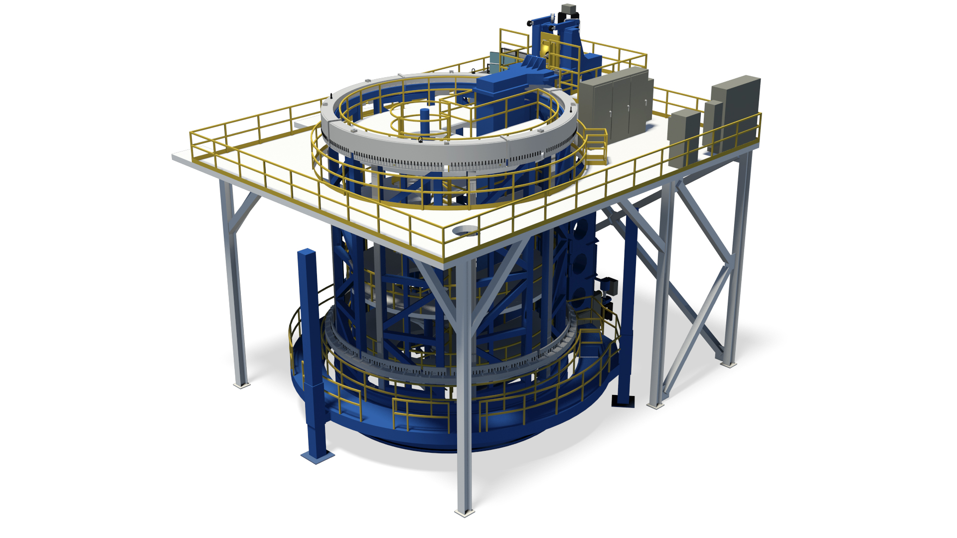 A rendering of friction stir welding machine tooling for NASA